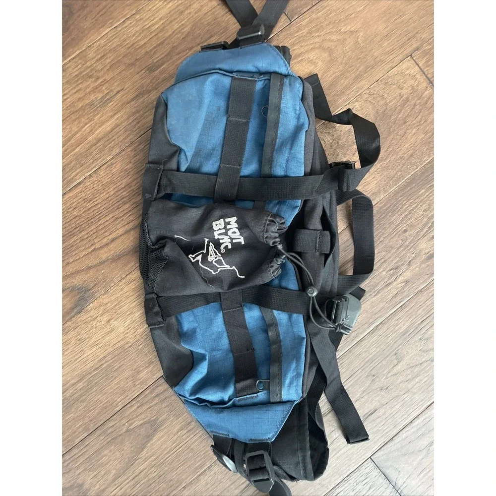 VINTAGE MONT BLANC HIKING CLIMBING‎ FANNY PACK BLUE/BLACK